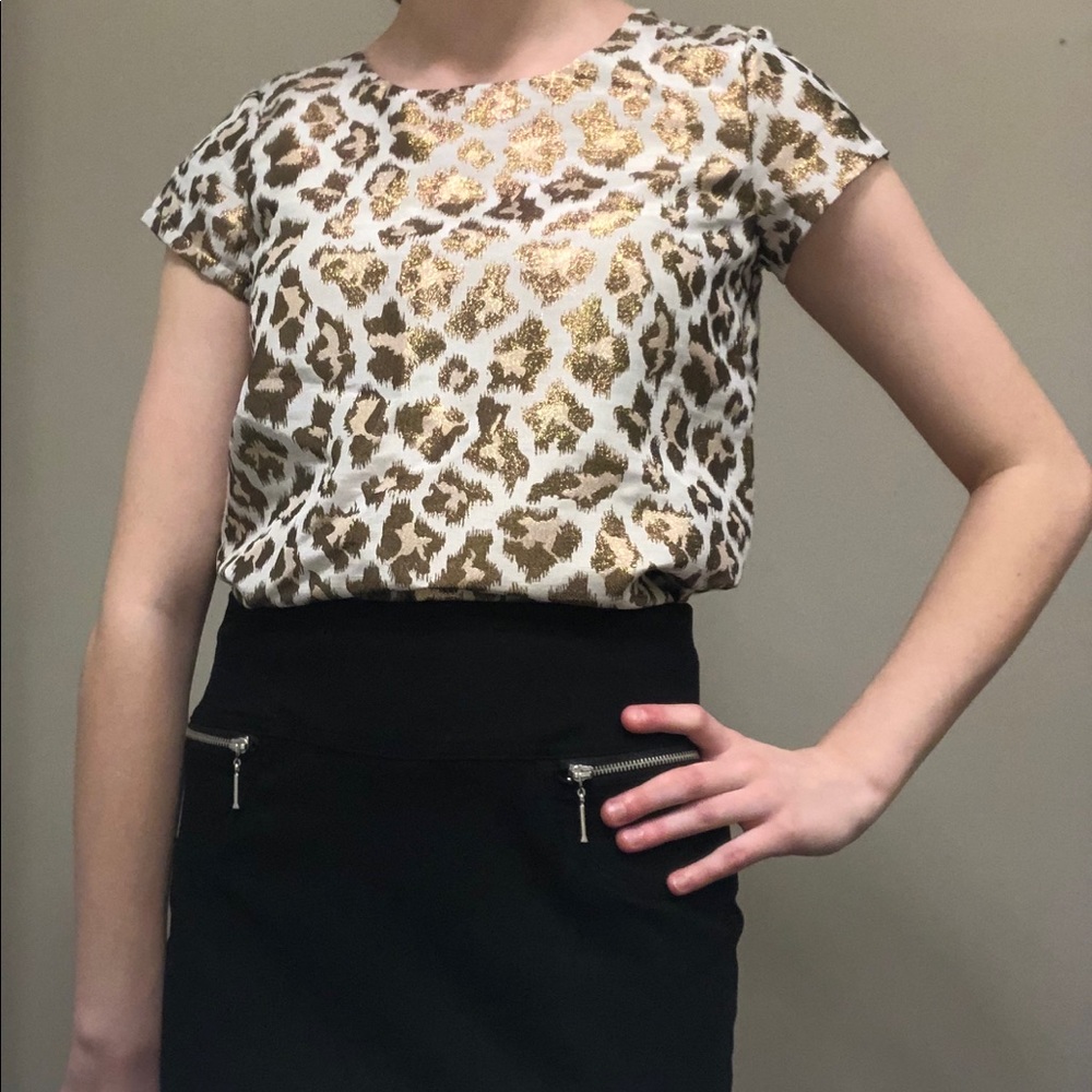Sparkly Leopard Print Top